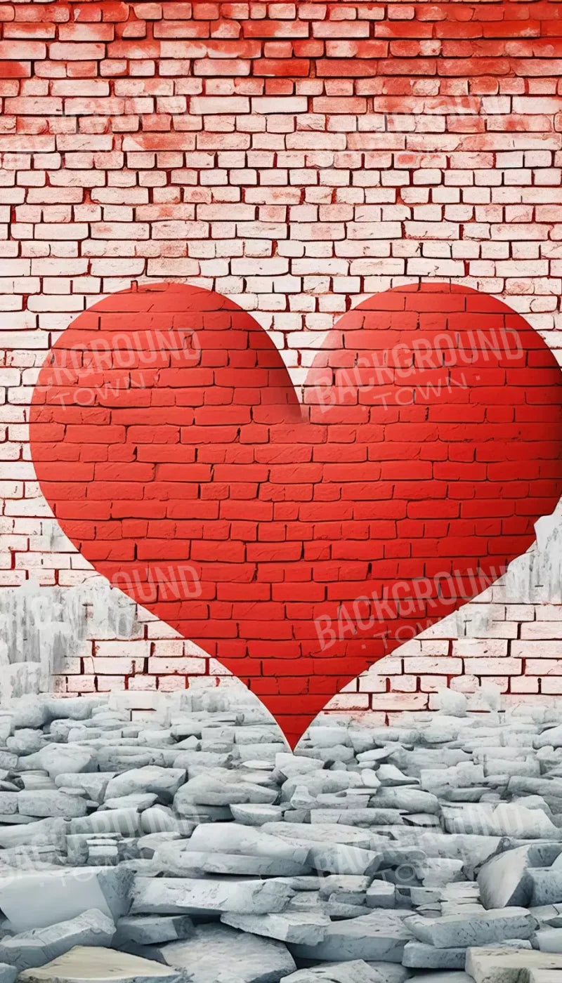 Graffitti Heart Ii 8’X14’ Ultracloth (96 X 168 Inch) Backdrop