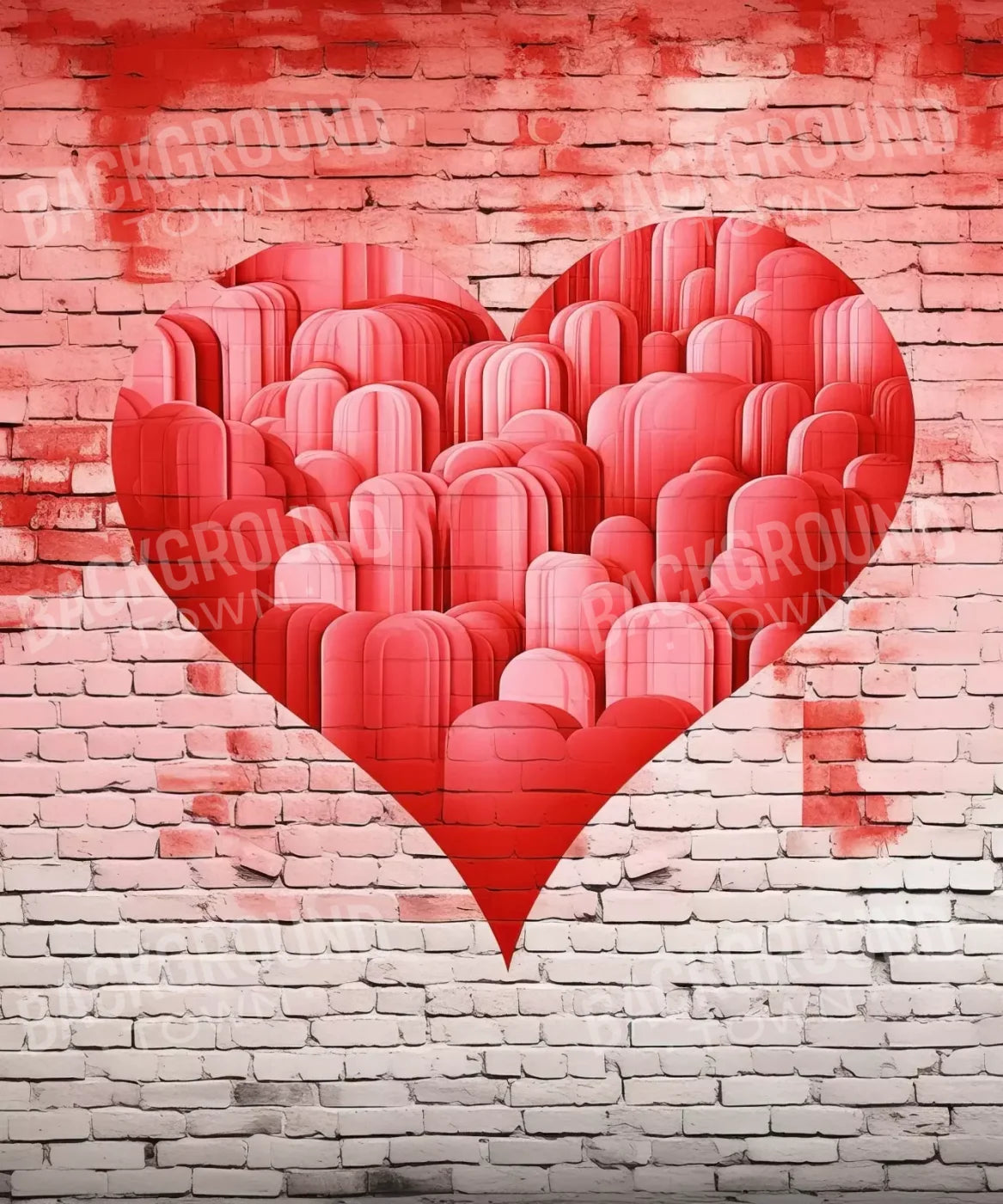 Graffitti Heart Iii 10’X12’ Ultracloth (120 X 144 Inch) Backdrop