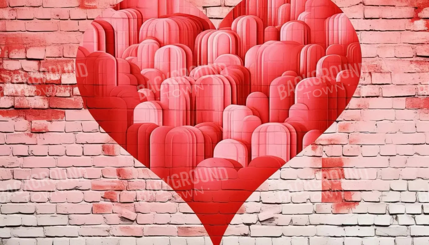 Graffitti Heart Iii 14’X8’ Ultracloth (168 X 96 Inch) Backdrop