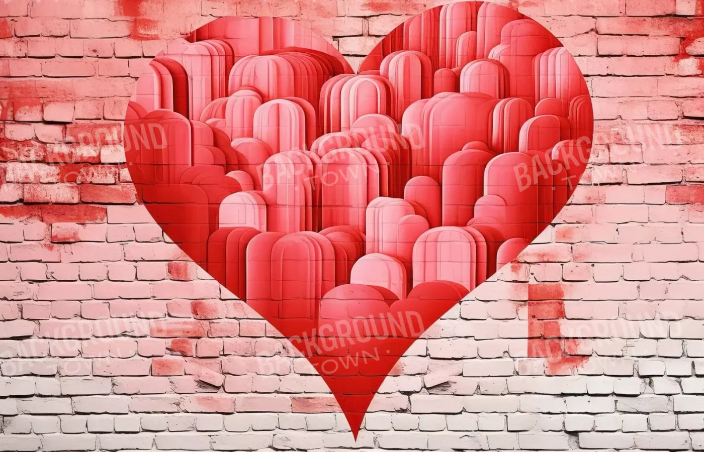 Graffitti Heart Iii 14’X9’ Ultracloth (168 X 108 Inch) Backdrop