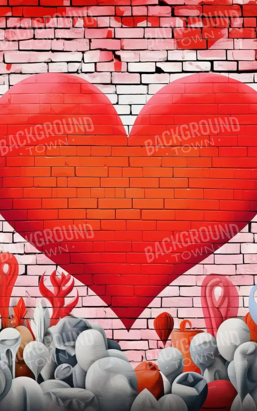 Graffitti Heart Iv 5’X8’ Ultracloth (60 X 96 Inch) Backdrop