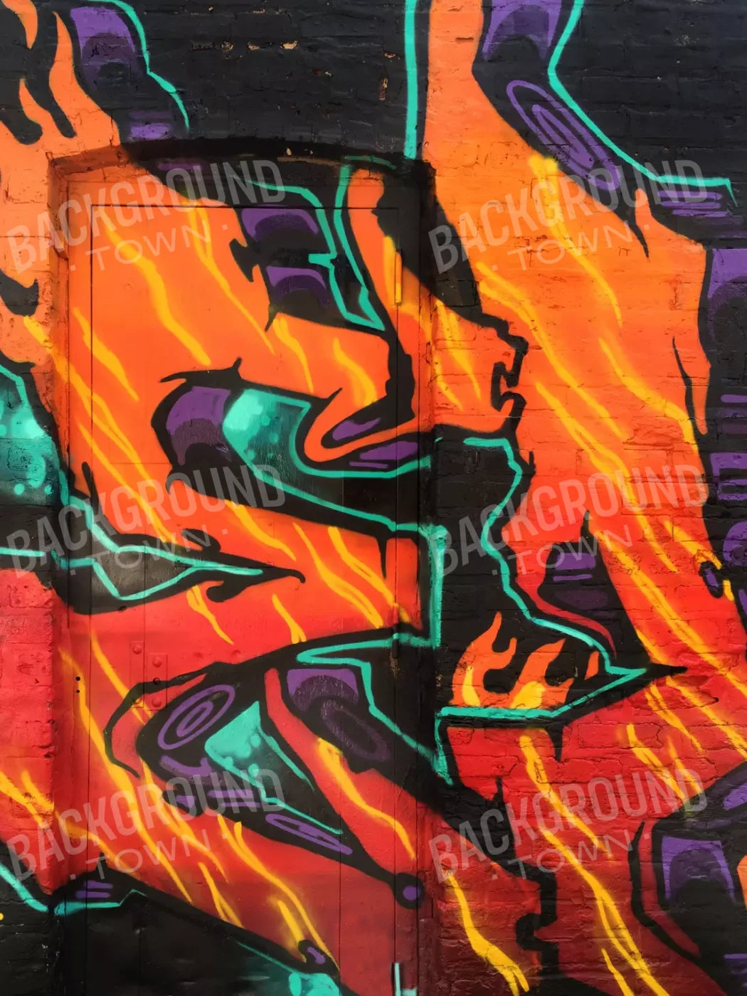 Graffiti2 5X68 Fleece ( 60 X 80 Inch ) Backdrop