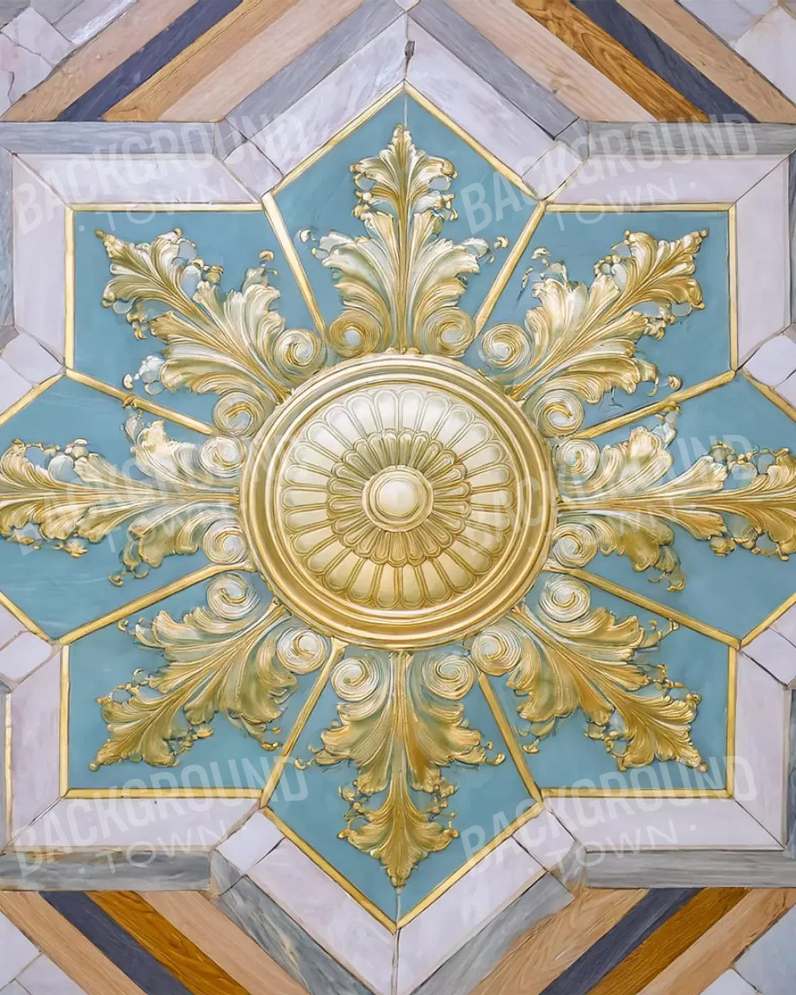 Grand Ballroom Medallion Ii 8’X10’ Fleece (96 X 120 Inch) Backdrop