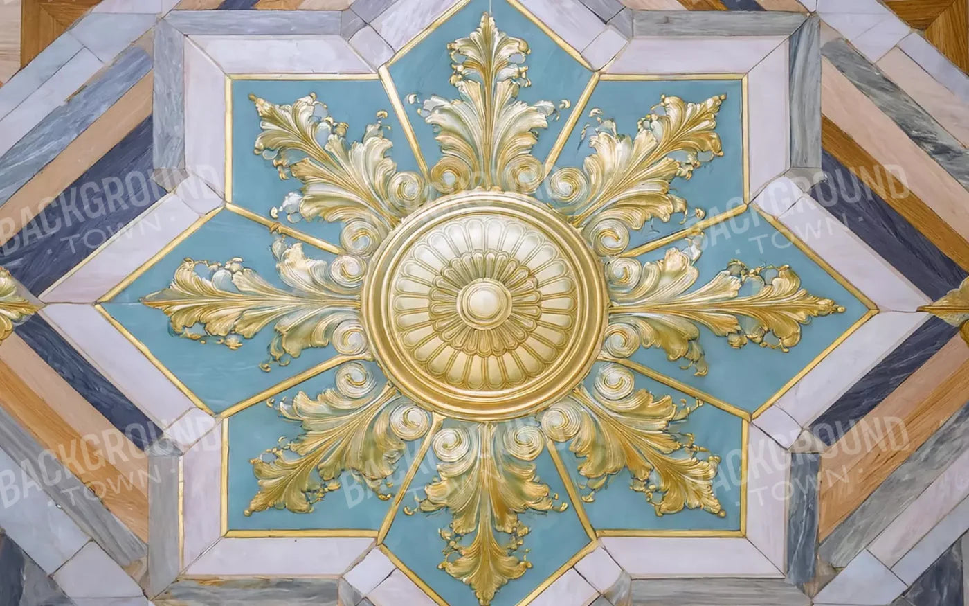 Grand Ballroom Medallion Ii 8’X5’ Ultracloth (96 X 60 Inch) Backdrop