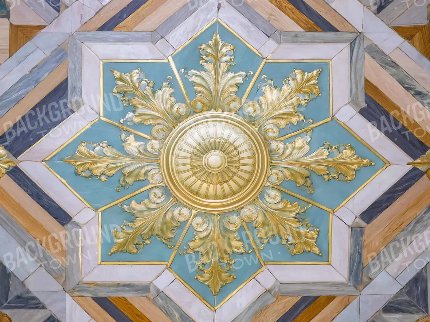 Grand Ballroom Medallion Ii 8’X6’ Fleece (96 X 72 Inch) Backdrop