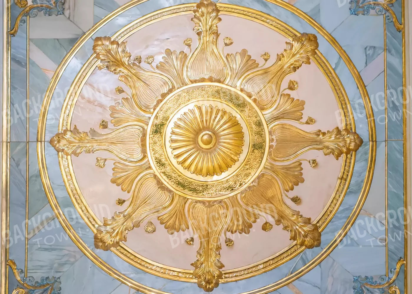 Grand Ballroom Medallion Iii 7’X5’ Rubbermat Floor (84 X 60 Inch) Backdrop