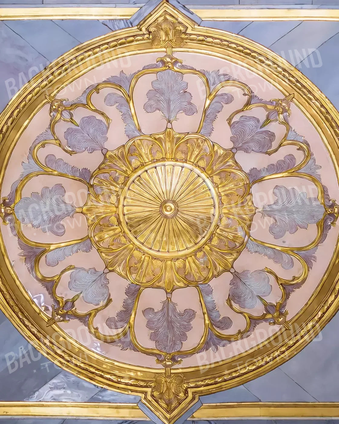 Grand Ballroom Medallion 8’X10’ Fleece (96 X 120 Inch) Rubbermat Floor