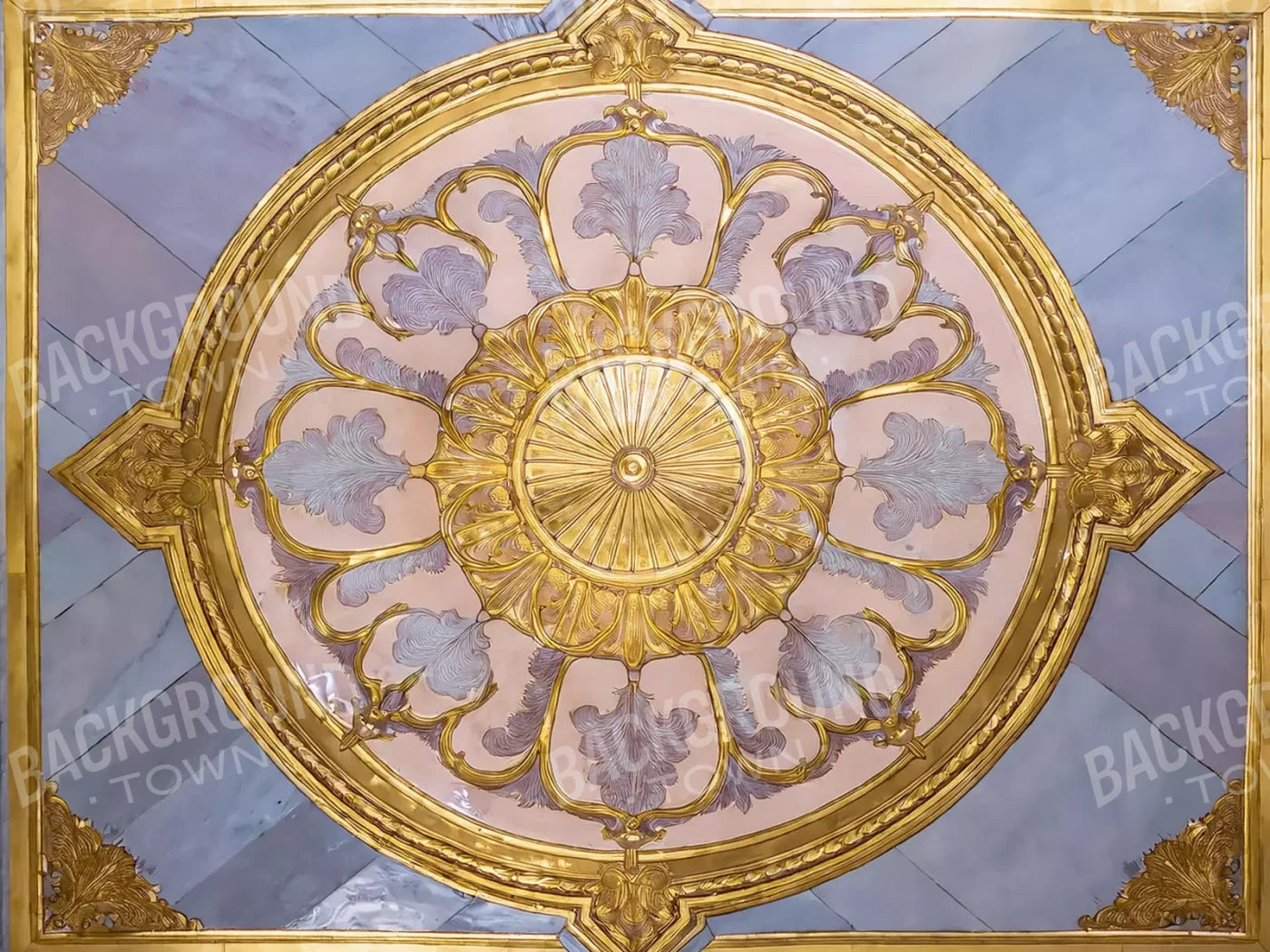 Grand Ballroom Medallion 8’X6’ Fleece (96 X 72 Inch) Rubbermat Floor