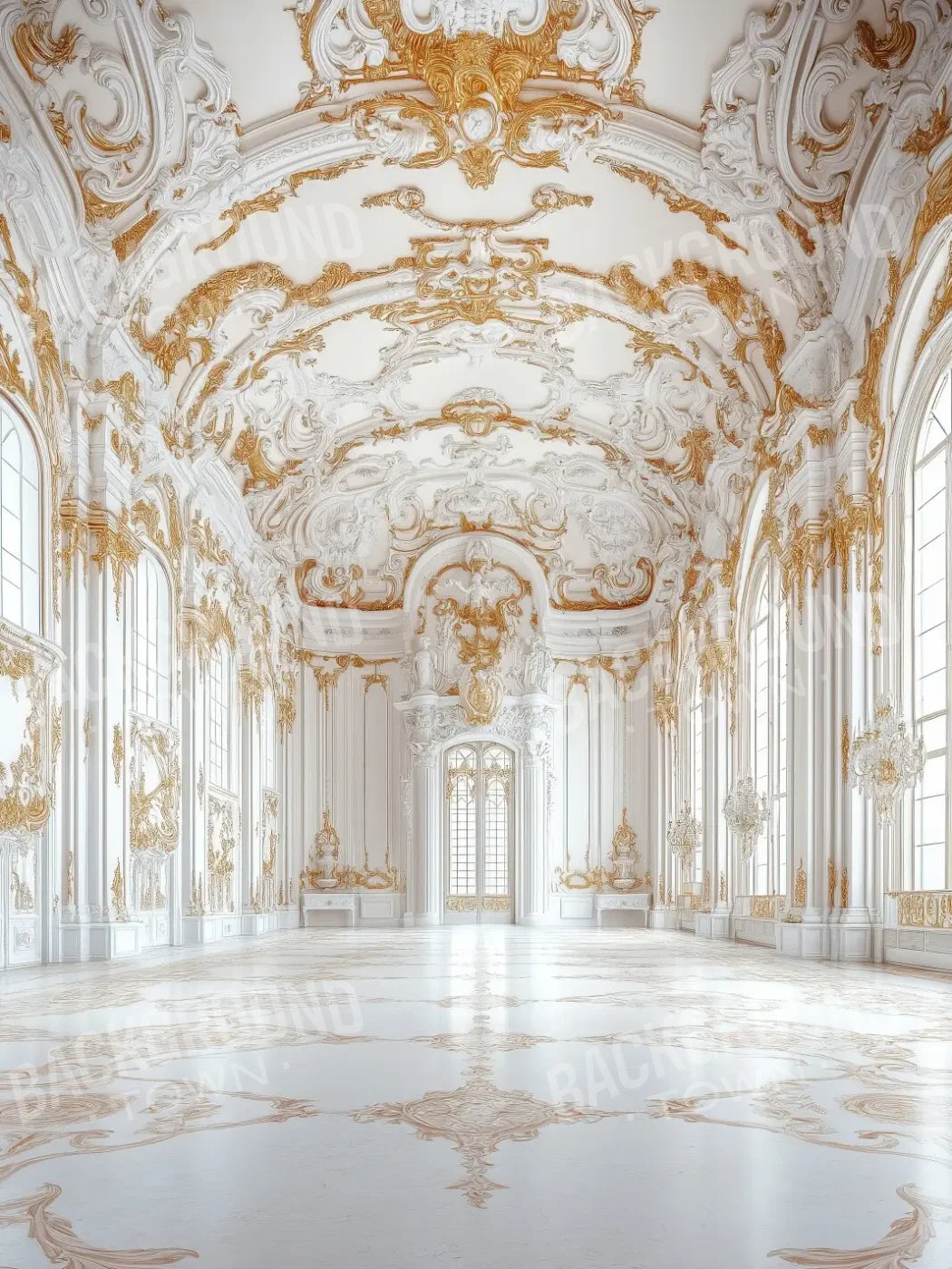 Grecian Castle 6’x8’ Fleece (72 x 96 inch) Backdrop