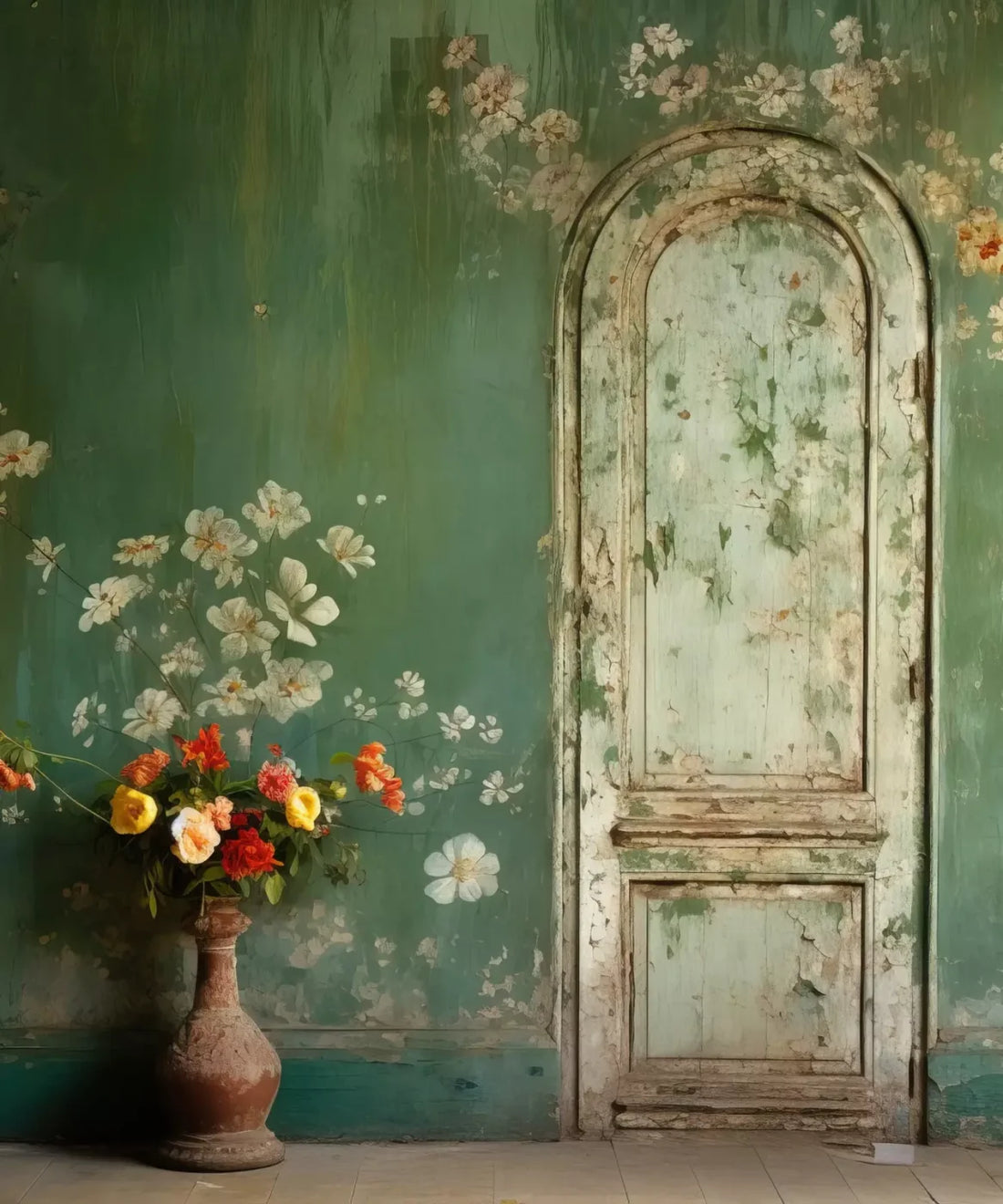 Multi-Color Floral Backdrop for Photography