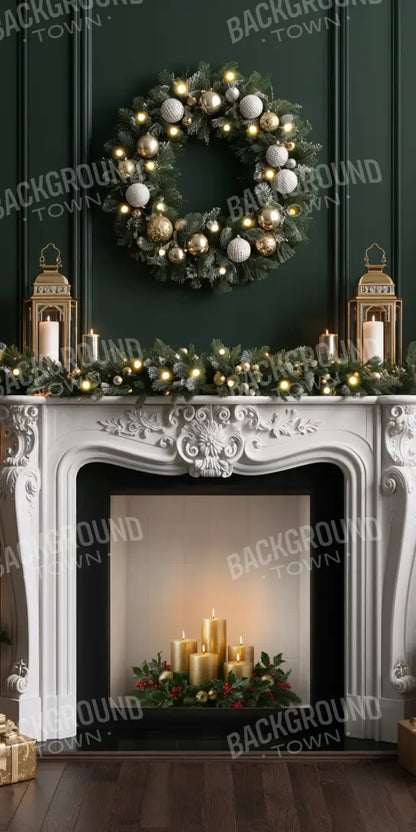 Green Christmas Room 10’x20’ UltraCloth (120 x 240 inch) Backdrop