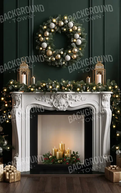 Green Christmas Room 5’x8’ UltraCloth (60 x 96 inch) Backdrop