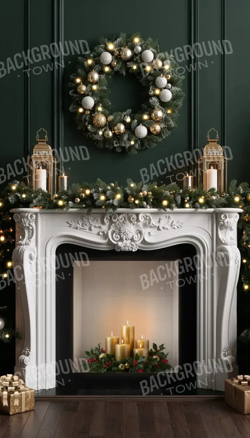Green Christmas Room 8’x14’ UltraCloth (96 x 168 inch) Backdrop