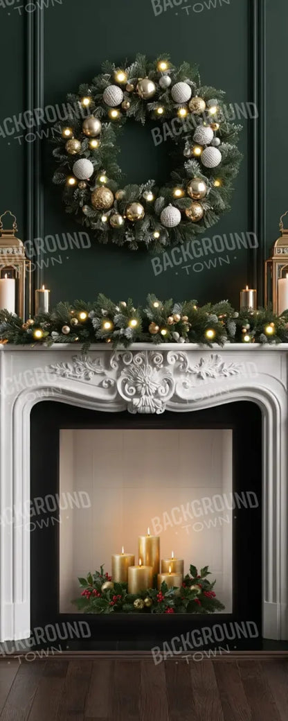 Green Christmas Room 8’x20’ UltraCloth (96 x 240 inch) Backdrop