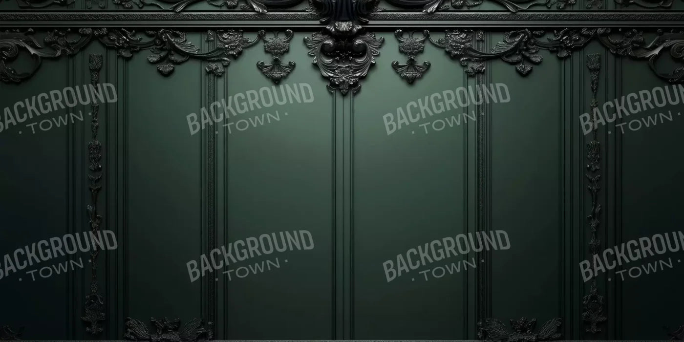 Green Elegant Wall 2 16’X8’ Ultracloth (192 X 96 Inch) Backdrop