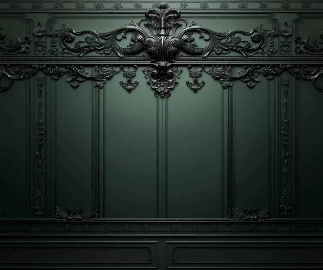 Green Elegant Wall 2 5’X4’2 Fleece (60 X 50 Inch) Backdrop