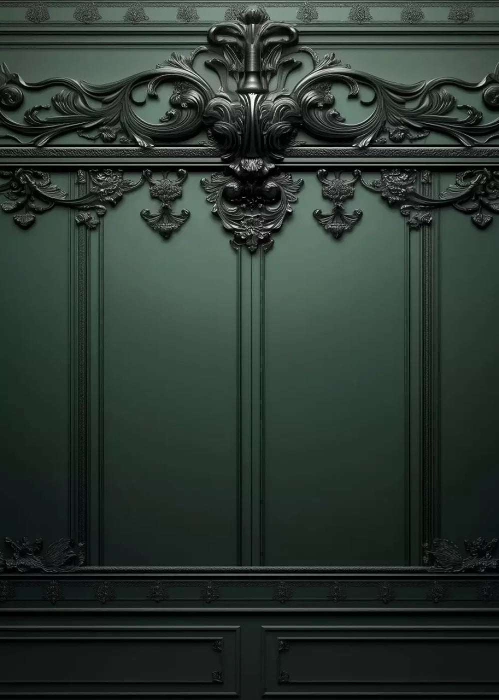 Green Elegant Wall 2 5’X7’ Ultracloth (60 X 84 Inch) Backdrop