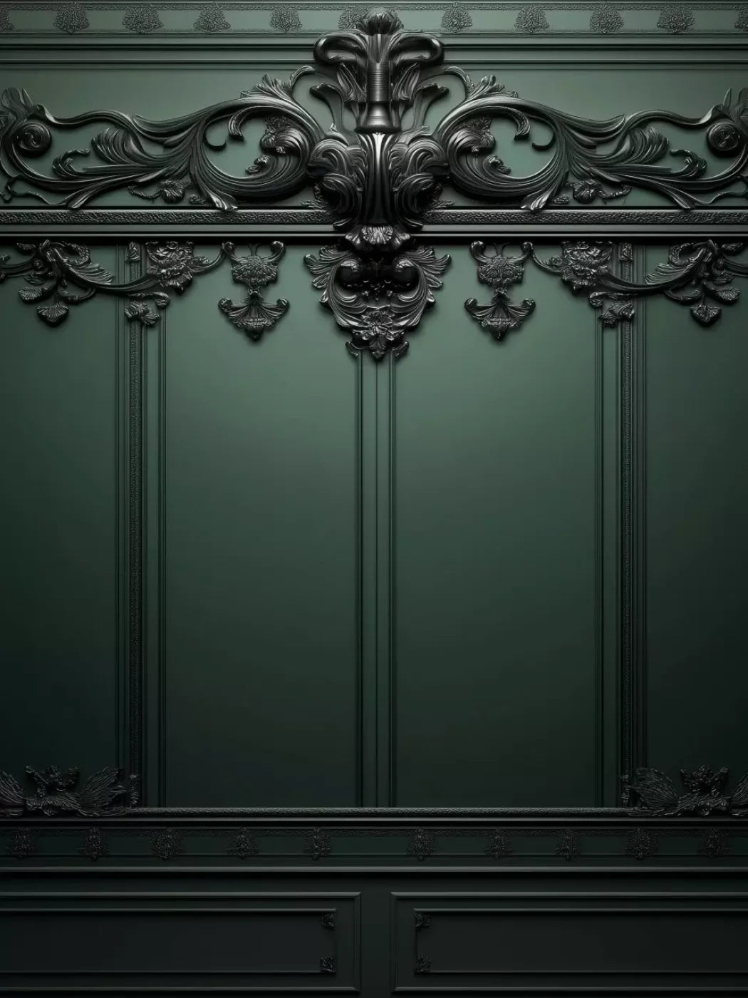Green Elegant Wall 2 6’X8’ Fleece (72 X 96 Inch) Backdrop