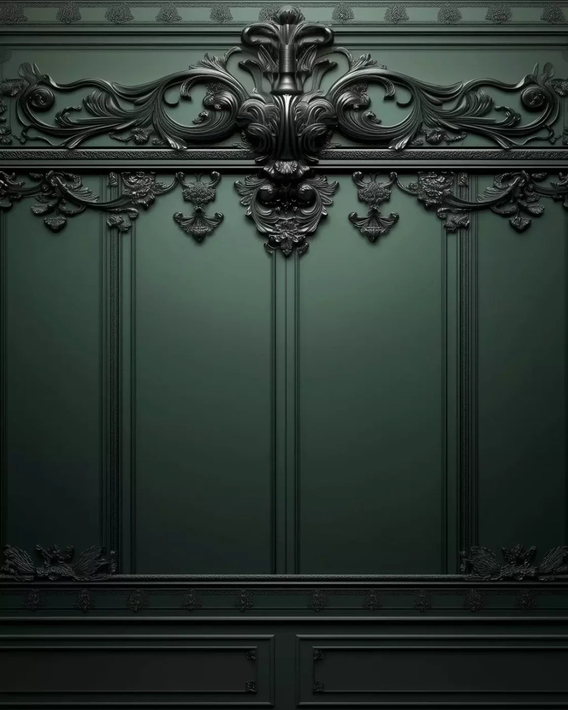 Green Elegant Wall 2 8’X10’ Fleece (96 X 120 Inch) Backdrop