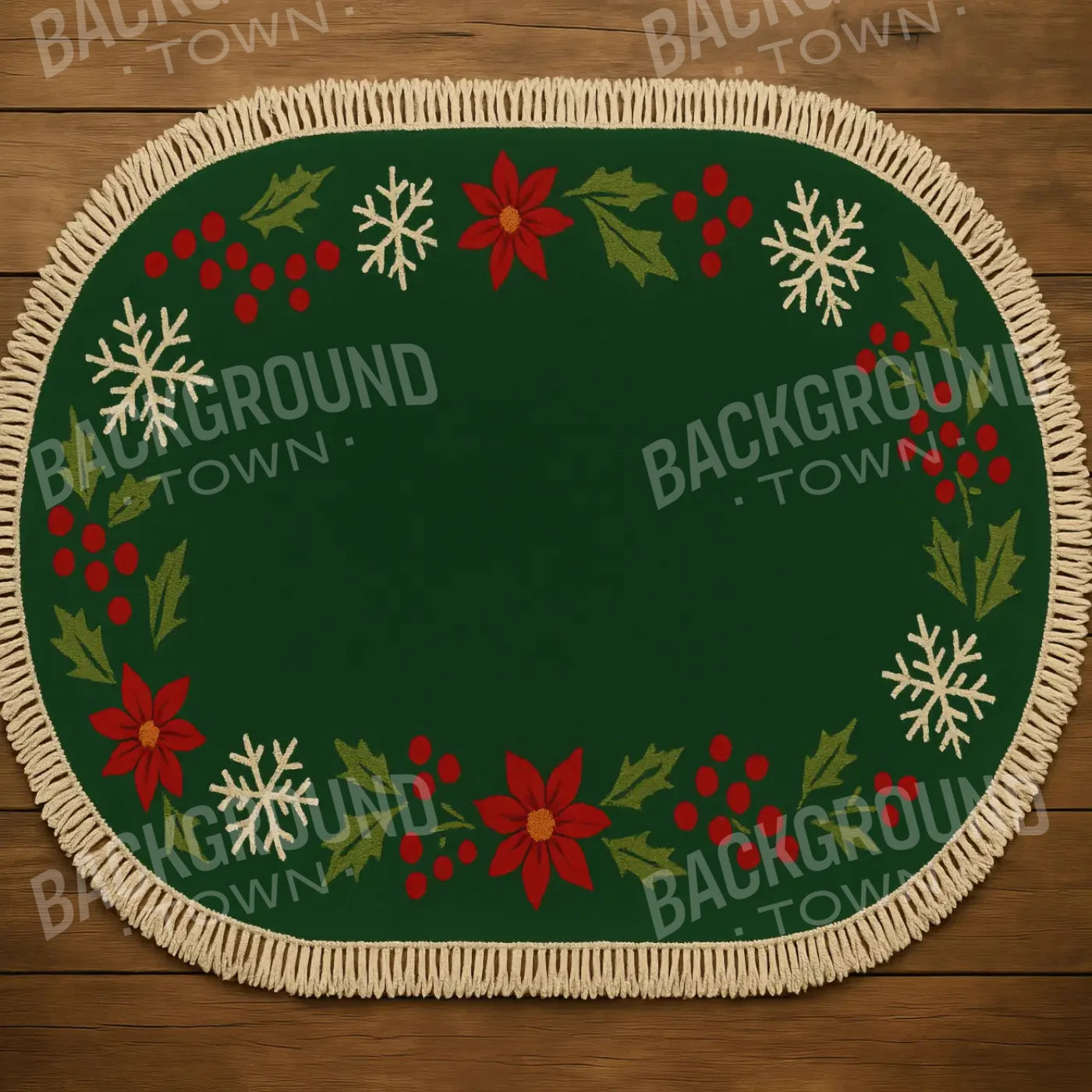Green Floor 8’x8’ Fleece (96 x 96 inch) Backdrop
