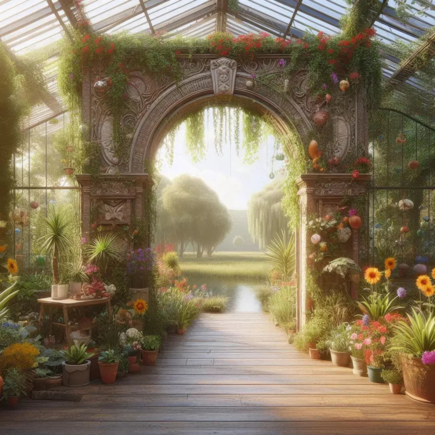 Green House Vibes 10’X10’ Ultracloth (120 X Inch) Backdrop