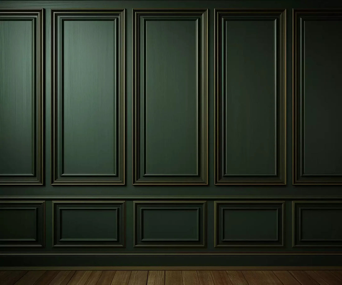 Green Panel Wall 3 5’X4’2 Fleece (60 X 50 Inch) Backdrop