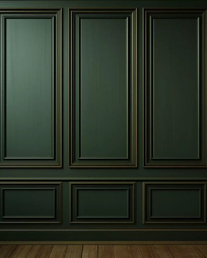 Green Panel Wall 3 8’X10’ Fleece (96 X 120 Inch) Backdrop