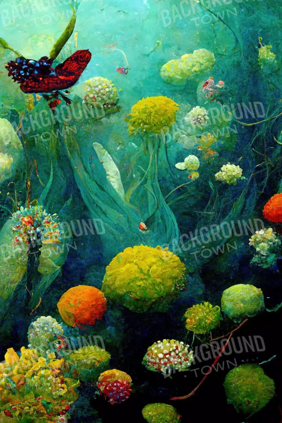Green Sea 5X8 Ultracloth ( 60 X 96 Inch ) Backdrop