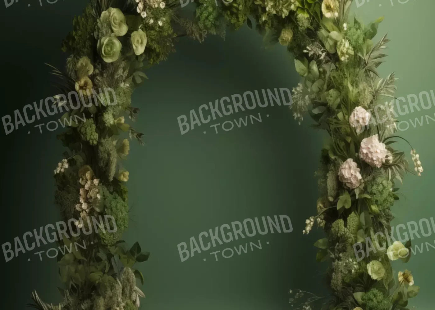 Green Studio Floral Arch 7’X5’ Ultracloth (84 X 60 Inch) Backdrop