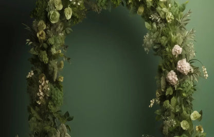 Green Studio Floral Arch 14’X9’ Ultracloth (168 X 108 Inch) Backdrop