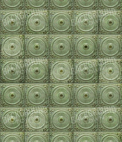 Green Tiles 10’X12’ Ultracloth (120 X 144 Inch) Backdrop