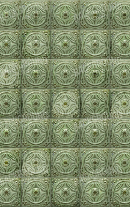 Green Tiles 10’X16’ Ultracloth (120 X 192 Inch) Backdrop