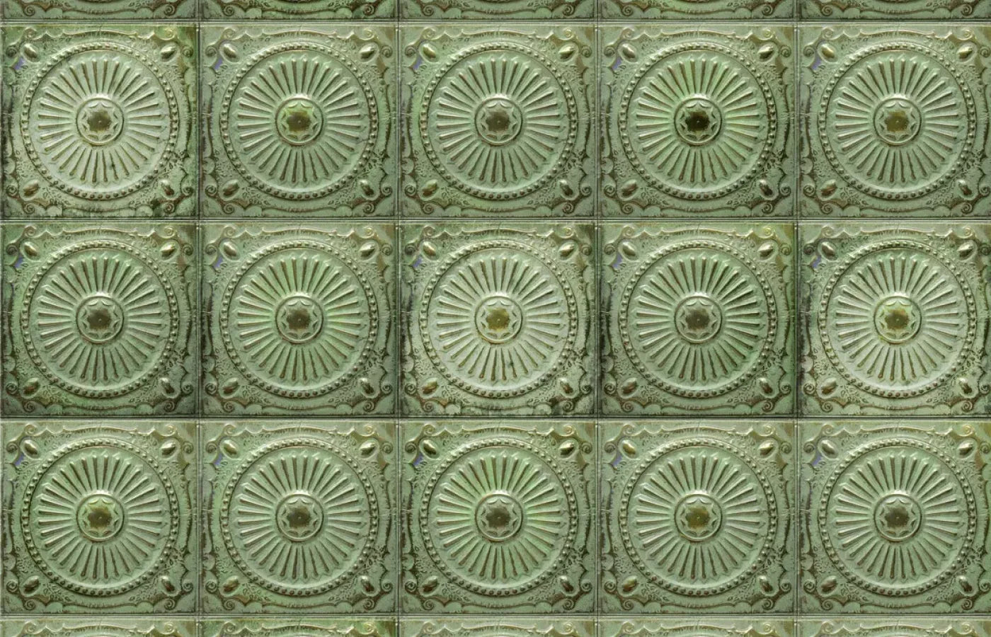 Green Tiles 12’X8’ Ultracloth (144 X 96 Inch) Backdrop