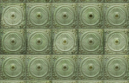 Green Tiles 12’X8’ Ultracloth (144 X 96 Inch) Backdrop