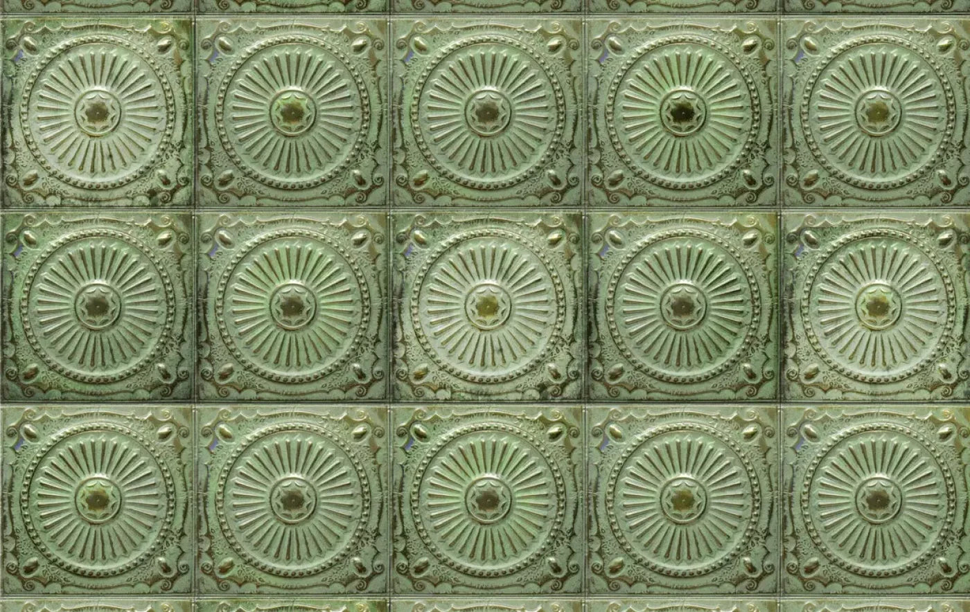 Green Tiles 16’X10’ Ultracloth (192 X 120 Inch) Backdrop