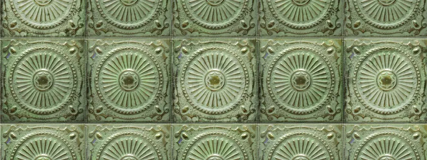 Green Tiles 20’X8’ Ultracloth (240 X 96 Inch) Backdrop