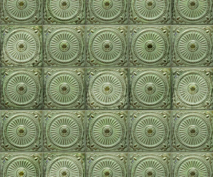 Green Tiles 5’X4’2’ Fleece (60 X 50 Inch) Backdrop