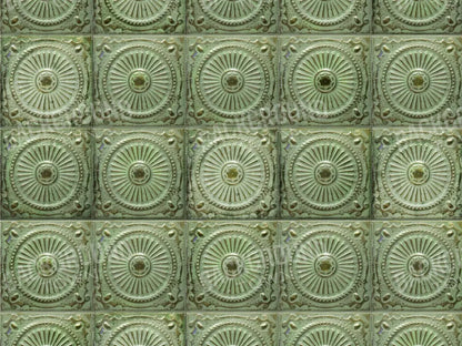 Green Tiles 6’8’X5’ Fleece (80 X 60 Inch) Backdrop