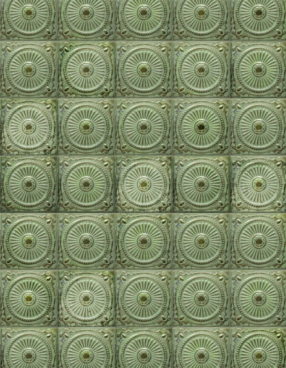 Green Tiles 6’X8’ Fleece (72 X 96 Inch) Backdrop