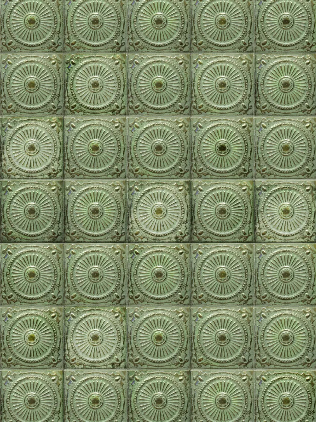 Green Tiles 8’X10’ Fleece (96 X 120 Inch) Backdrop
