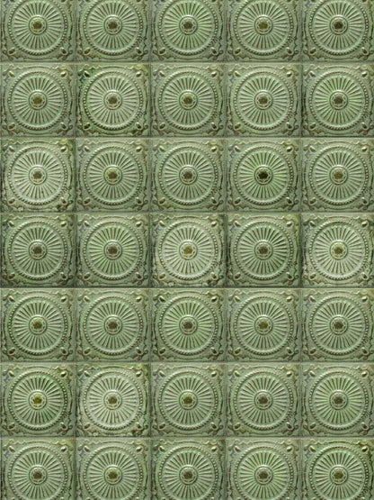 Green Tiles 8’X10’ Fleece (96 X 120 Inch) Backdrop