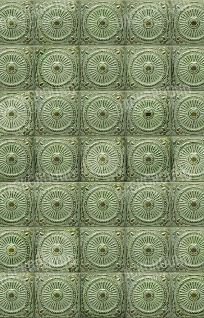 Green Tiles 8’X12’ Ultracloth (96 X 144 Inch) Backdrop