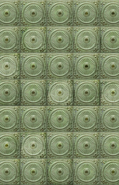 Green Tiles 8’X12’ Ultracloth (96 X 144 Inch) Backdrop