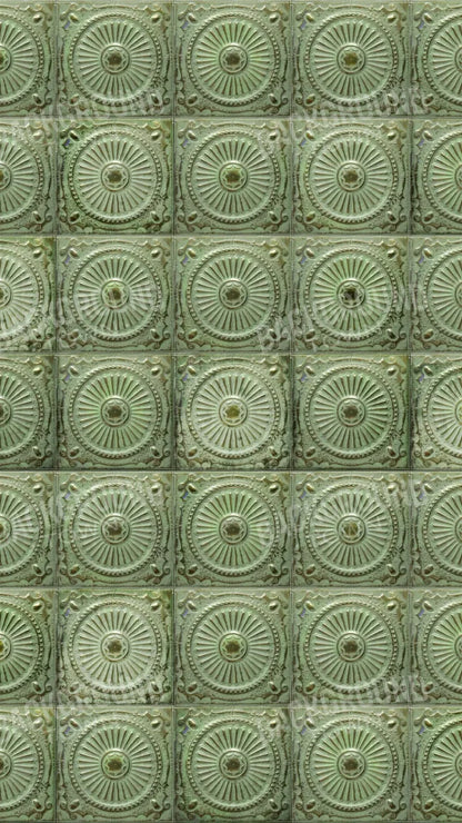 Green Tiles 8’X14’ Ultracloth (96 X 168 Inch) Backdrop