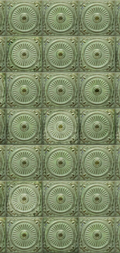 Green Tiles 8’X16’ Ultracloth (96 X 192 Inch) Backdrop