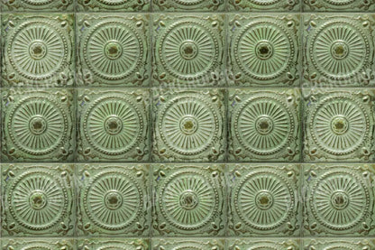 Green Tiles 8’X5’ Ultracloth (96 X 60 Inch) Backdrop