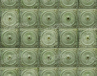 Green Tiles 8’X6’ Fleece (96 X 72 Inch) Backdrop