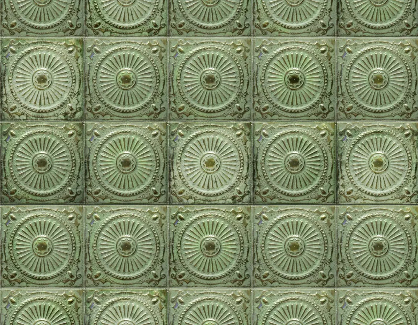 Green Tiles 8’X6’ Fleece (96 X 72 Inch) Backdrop