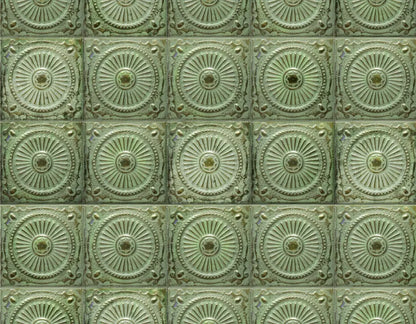 Green Tiles 8’X6’ Fleece (96 X 72 Inch) Backdrop