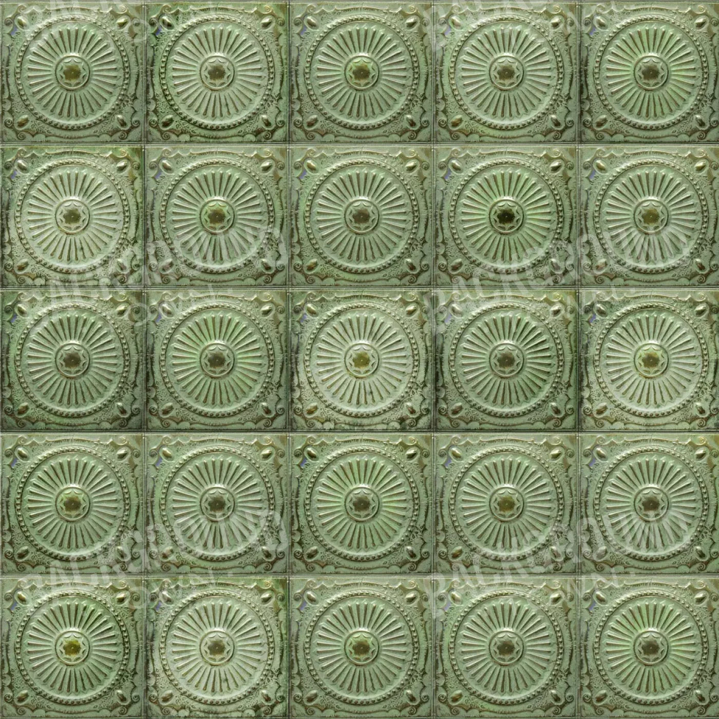 Green Tiles 8’X8’ Fleece (96 X Inch) Backdrop